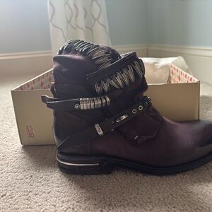 A.S.98 Purple Combat & Moto Boots